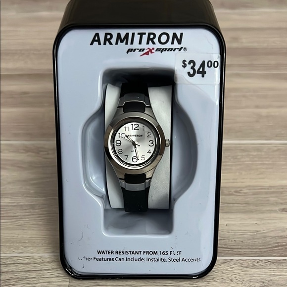 Armitron Silver and Black Women's Watch - Picture 1 of 1